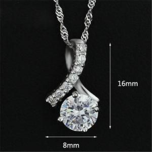 Fashion Imitation 925 Sterling Silver Jewelry Infinity Diamond CZ Stone Pendant