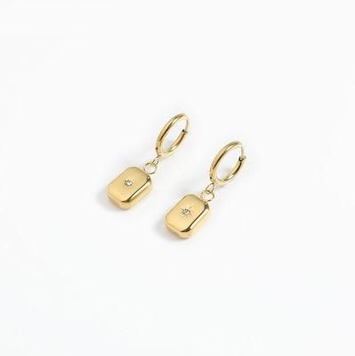 Manufacturer Custom Gold Earring 18K Gold Plated Stainless Steel Shiny Fashion Jewelry Earring Designs New Model Earrings