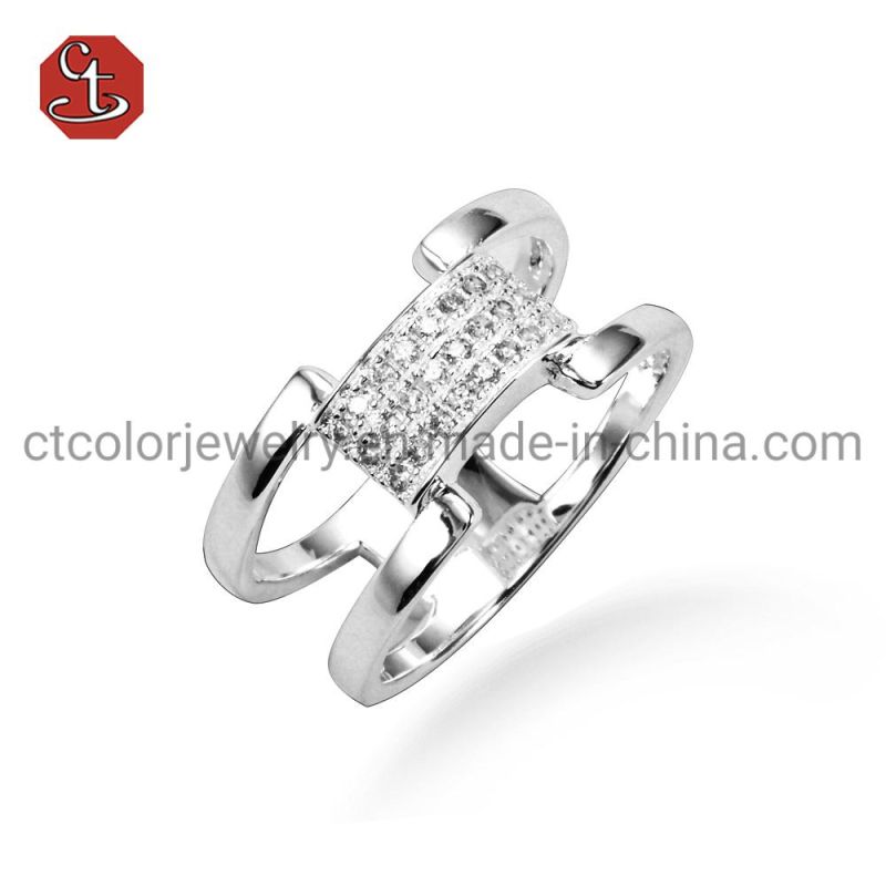 Wholesale Fashion Jewellery Leaf Shape 925 Sterling Silver Custom Rings Jewelry