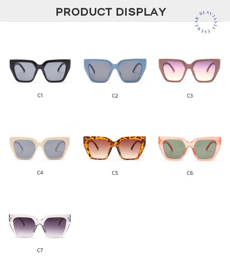 2022 Fashion New Big Frame Cat Eye Wholesale Sun Glasses High Quality Sunglasses for Women