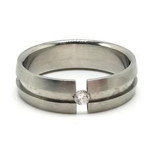 CZ Simple Jewelry Diamond Silver Fashion Wedding Ring