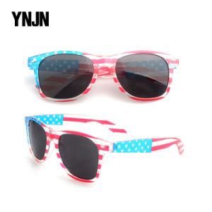 Promotional Unisex Plastic Frame American Flag Sunglasses