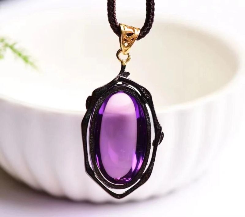 China Crystal Pendant Amethyst Pendant Donghai Crystal