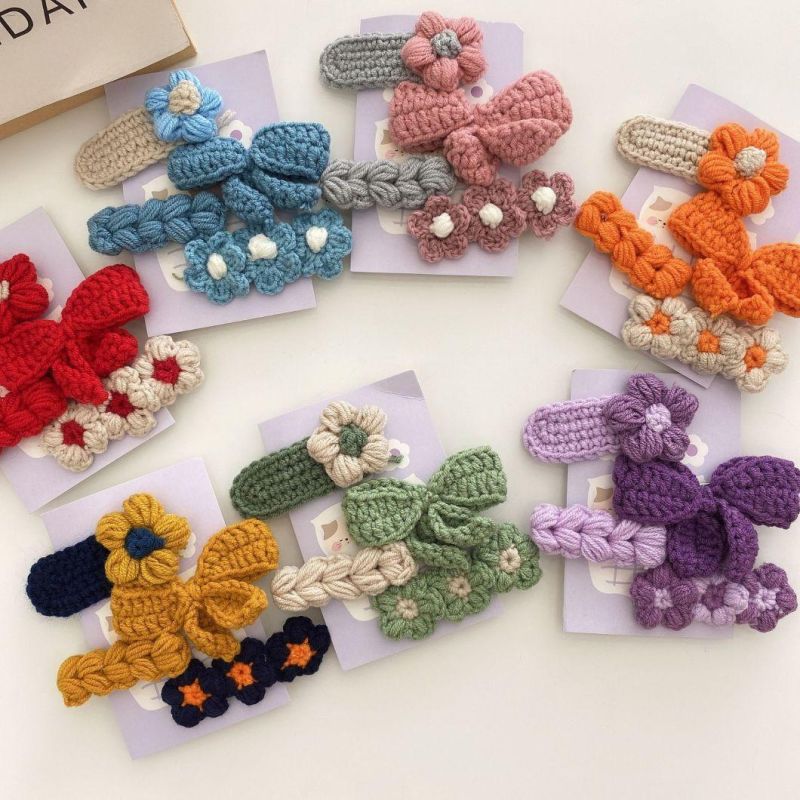 Crochet Hair Clips 4PCS a Set Ym257