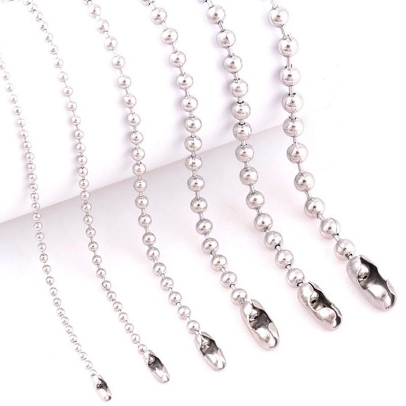 Hot Saling Fashion Stainless Steel Round Bead Necklace Accessories Chain for Jewelry Design