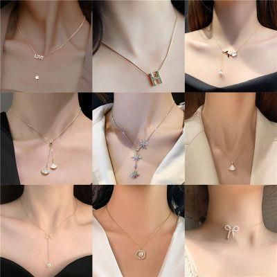 Keep Color Necklace Female Simple Niche Ins Clavicle Chain Temperament Collar Pendant New Tide Ornaments Wholesale