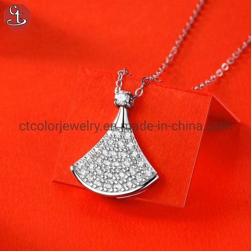 Hot Sale skirt pendant Moissanite Diamond Necklace Fashion Women′s Jewelry