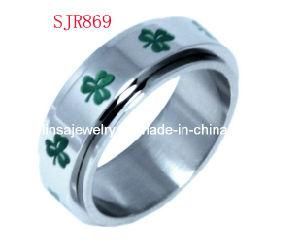 Fashion Men&prime;s Jewelry Rotating Stainless Steel Ring