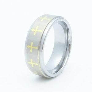 Fashion Plated Cross Tungsten Rings