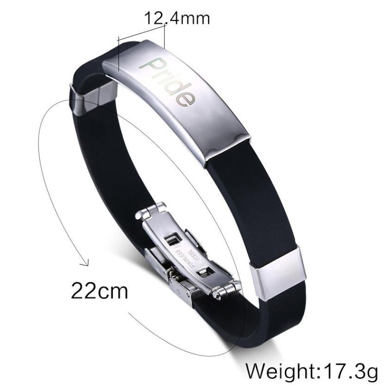 Pride Steel Bracelet New Stainless Steel Black Plate Bracelet