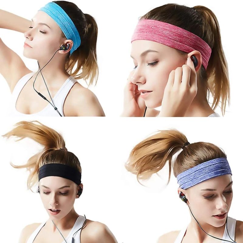 Anti-Slip Elastic Breathable Sweat Absorption Sports Running Headbands Hair Bands