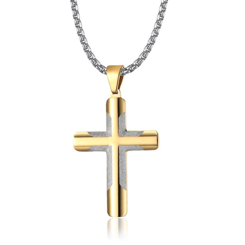 Face Simple Style Pendant Hip Hop Cross Necklace Cross-Border Accessories