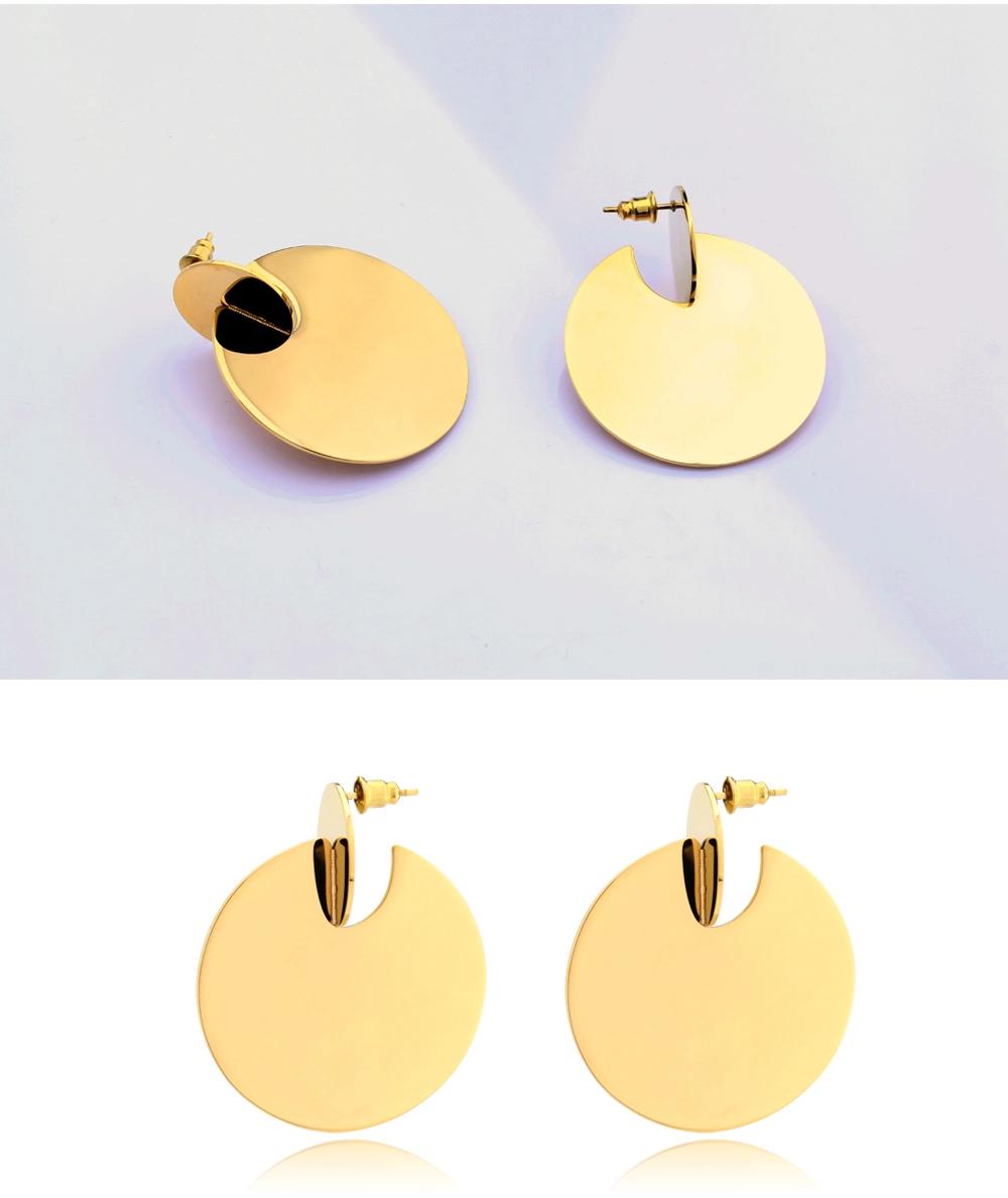 Hot Sale Stainless Steel Classic Round Earring for Lady