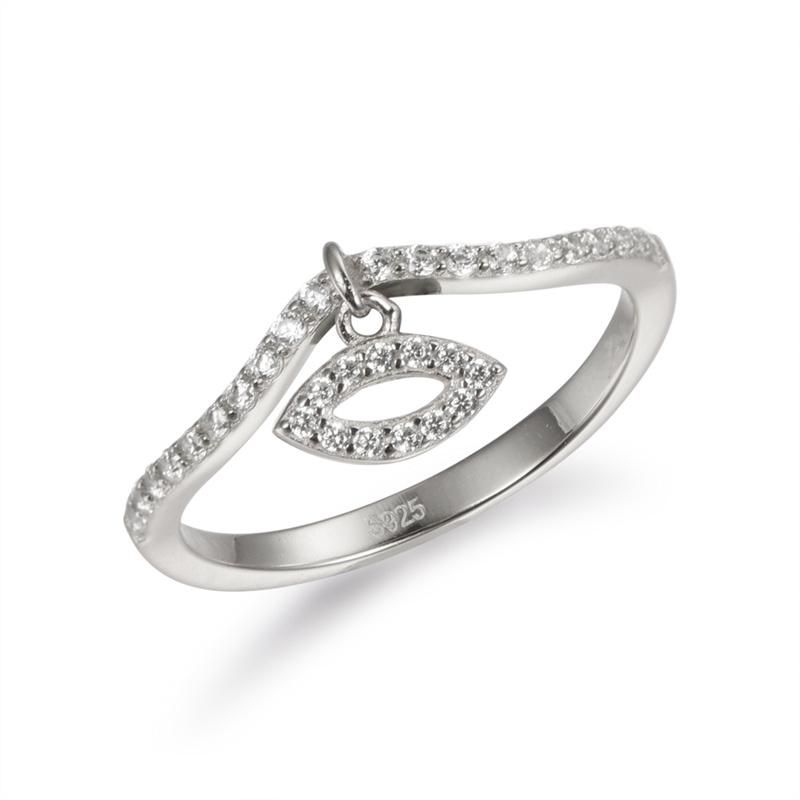 Hot Sale 925 Sterling Silver with CZ Charm Ring Jewellery