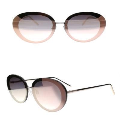 Oval Metal Fashion Sunglasses for Women