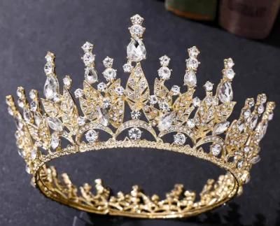 Luxury Crystal Tiara Crown, Pageant Crystal Tiara Crown. Baroque Crystal Tiara Crown