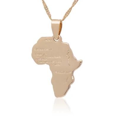 Wholesale High Quality Map Pendant Fashion Jewelry Necklace