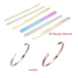 Fashion Jewelry Stainless Steel Bangle Cuff Adjustable DIY Mantra Bracelets for Women