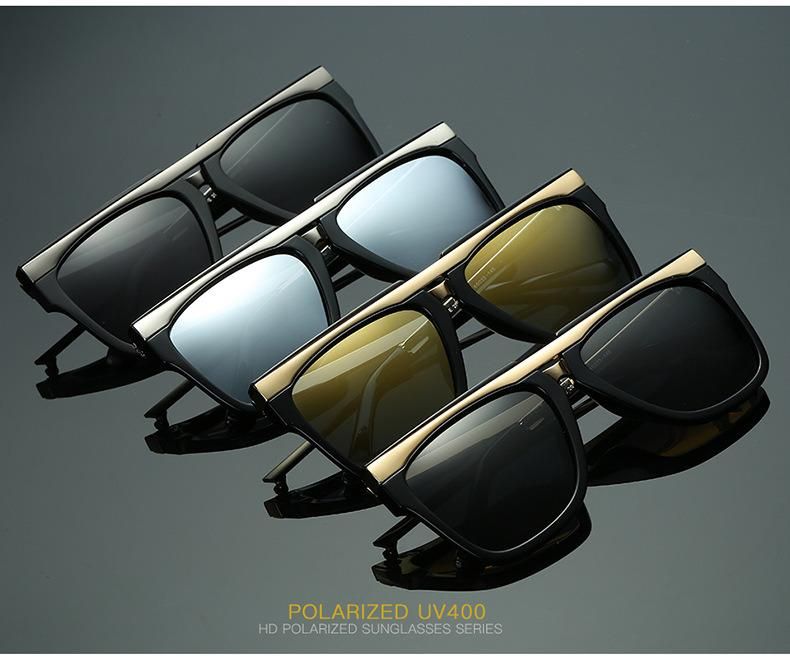 Ready to Ship Man Polarized Light Sunglasses with Metal Temple