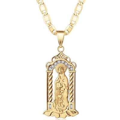 Fashion China Set Jewelry Men Hiphop Religious Pendant 18K Gold Plated Pendant Necklace