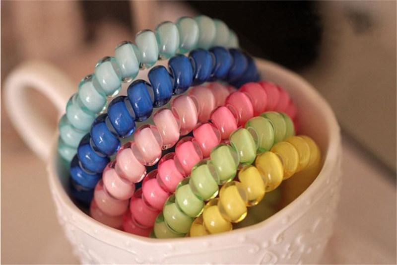 The New Jelly Texture Girl Lady High Quality Telephone Wire Hair Tie Hairband