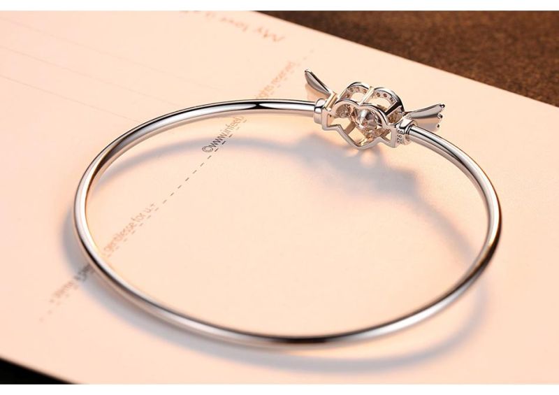 Fashion Jewelry Zircon Bracelet One Size Angel Heart Chain
