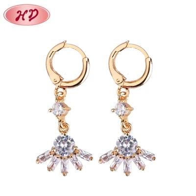 2020 HD Fashion Jewelry Light Weight Simple Gold Drop Earring Hanging Designs for Party Girls and Women Eardrop