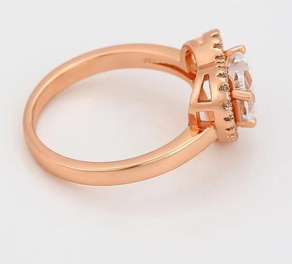 Elegant Fashion Heart Shaped Diamond New Design Alloy Ring