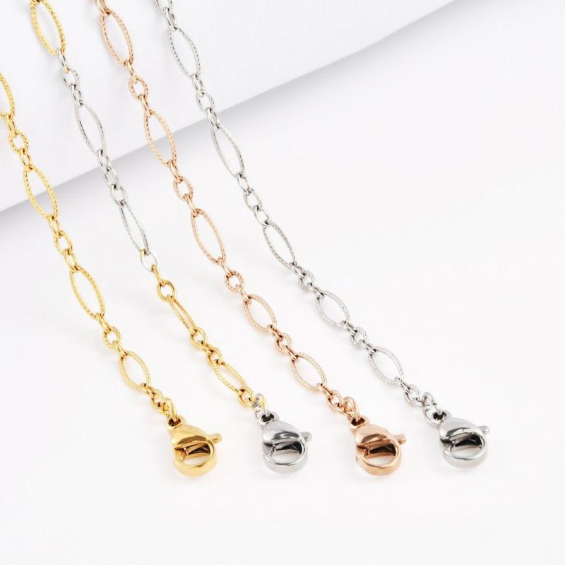 New Hot Sale Stainless Steel Fashion Accessories Jewelry Lady Necklace Anklet Bracelet Gold Plated