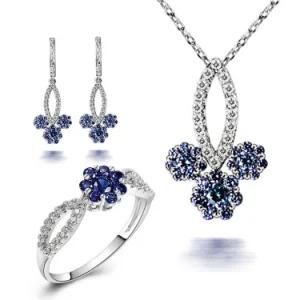 Brand New Luxury Tanzanite CZ Stone Jewellery Set