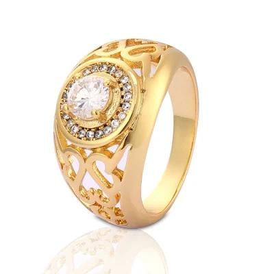 18K 14K Gold Plated Fashion Wedding Engagement Jewelry Stainless Steel Silver Finger Man Rings Design