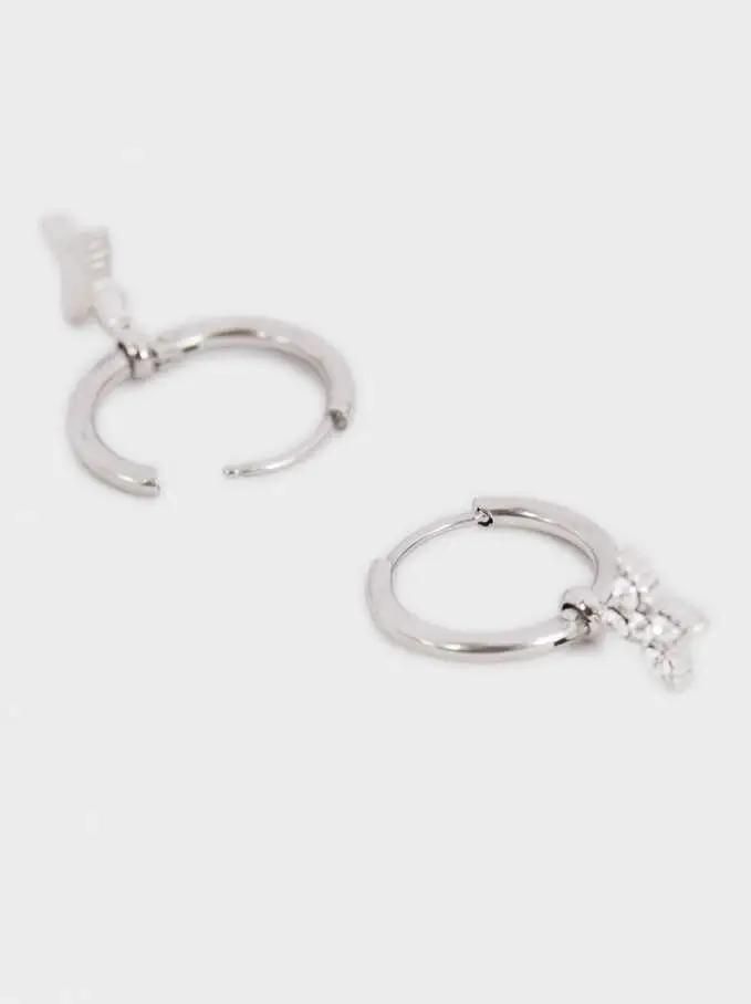 Wohlesale Stainless Steel Silver-Finish Small Earrings for Women