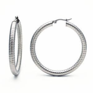Yongjing Jewelry Stainless Steel Fashion Hollow Tube Hoop Earrings (YJ-E0064)