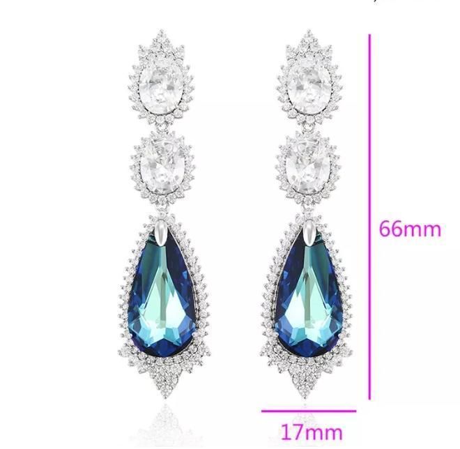 Luxury Wholesale Fashion Jewelry Crystals, Stylish Teenager Tops Earrings for Girl