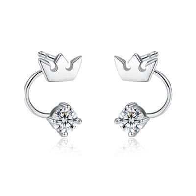 Geometry Jewelry Rhinestone Alloy Golden Vintage Earring Studs for Lady