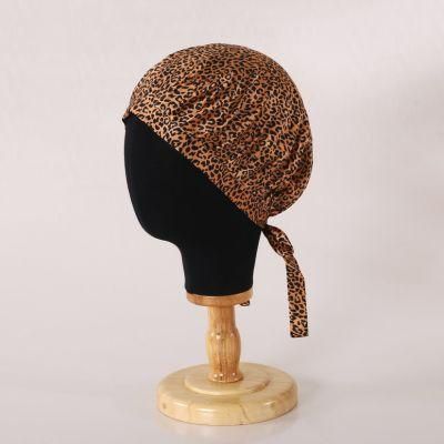 Custom Print 100% Silk Sleep Bonnet Adjustable Silk Night Cap