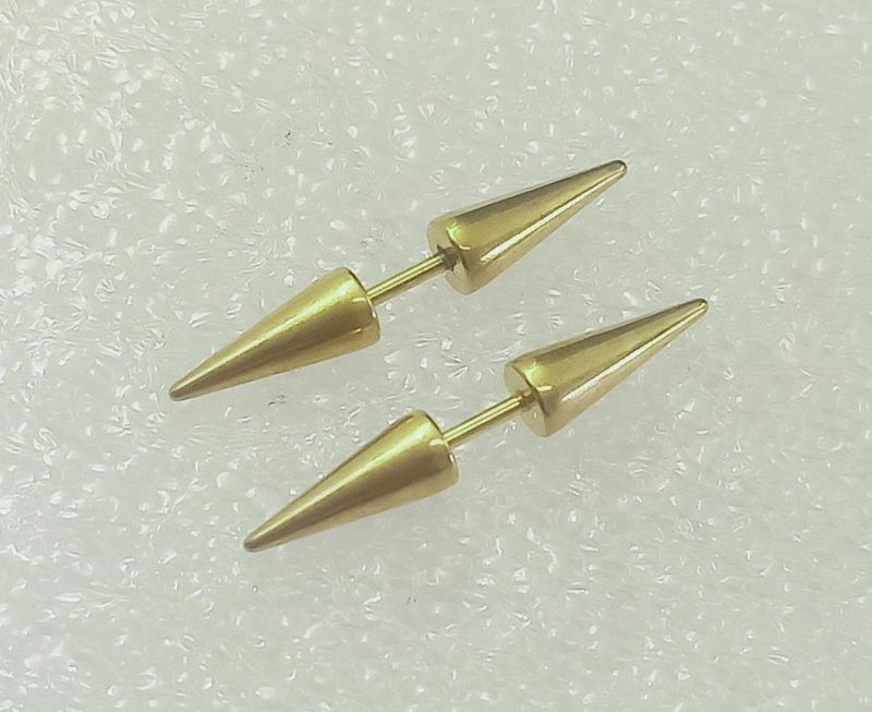 Stainless Steel Double Pointed Cone Stud Earrings Double Pointed Earrings Earrings Body Piercing Jewelry Wholesale Er0008g