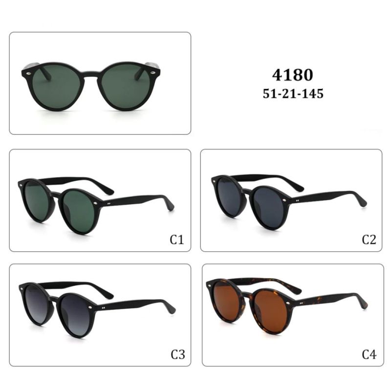 Modern Design Fashion Acetate Sunglasses Polarized Sunglasses Custom Logo Round Glasses for Women Men