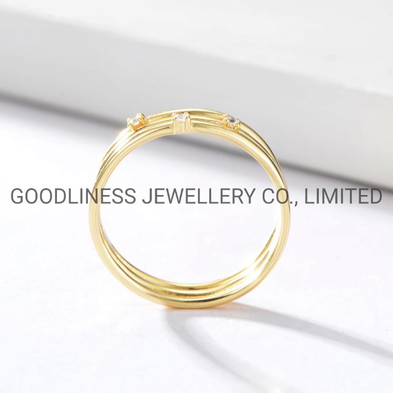 925 Sterling Silver Fine Jewelry Simple Women CZ Rings