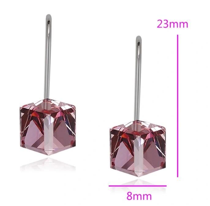 New Fashion Jewelry Wholesale Crystals, Cube Pendant Drop Earrings Unique Design