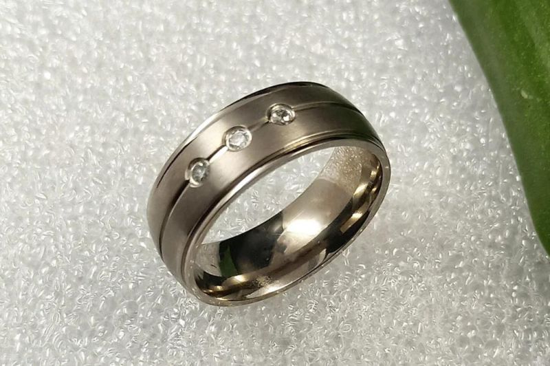 Jewelry High Quality Fashion Ring Pure Titanium Wedding Ring Tr1993