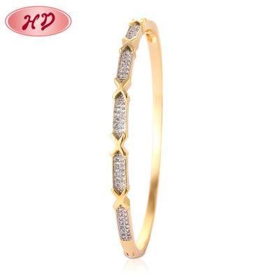 Wholesale Zircon Brass 2020 Fashion Braided Bangle with Zircon