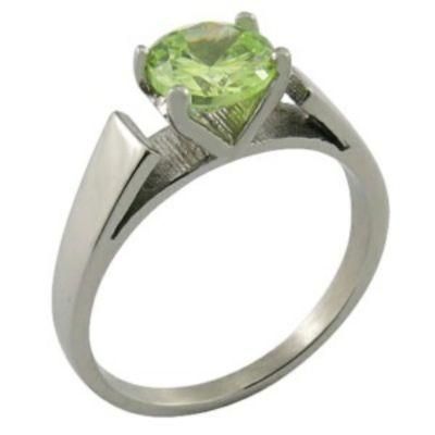 CZ Steel Wedding Jewelry Rings