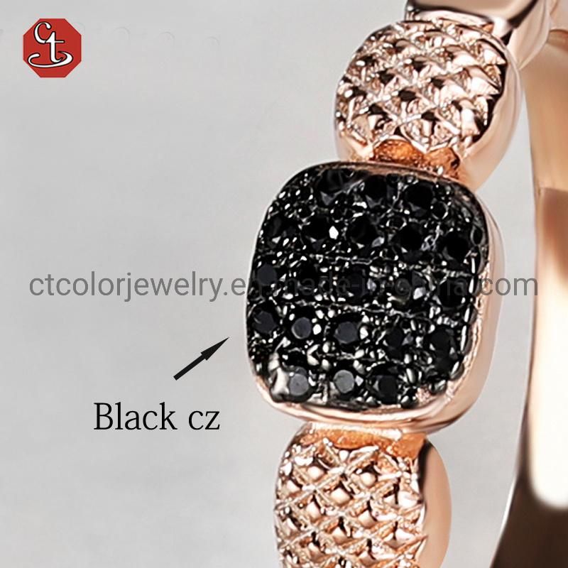 Trending jewelry 2021 new fashion black 4A CZ Ring