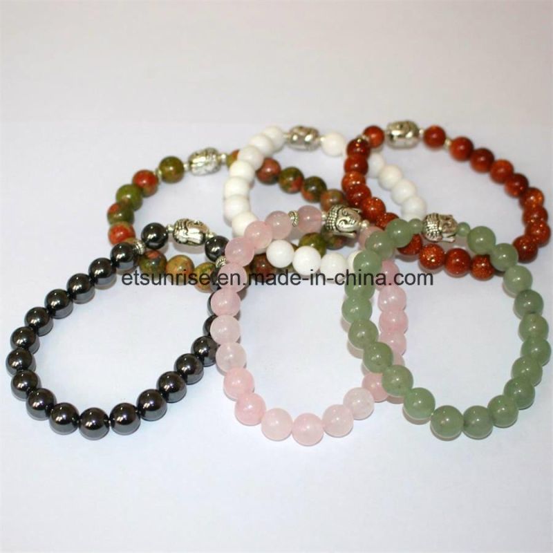 Semi Precious Stone Fashion Crystal Agate Bracelet Bangles Jewelry