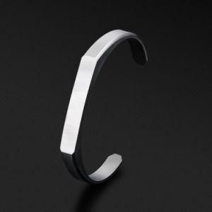 Verena Custom Logo Blank Stainless Steel Open Cuff Bracelet Bangle