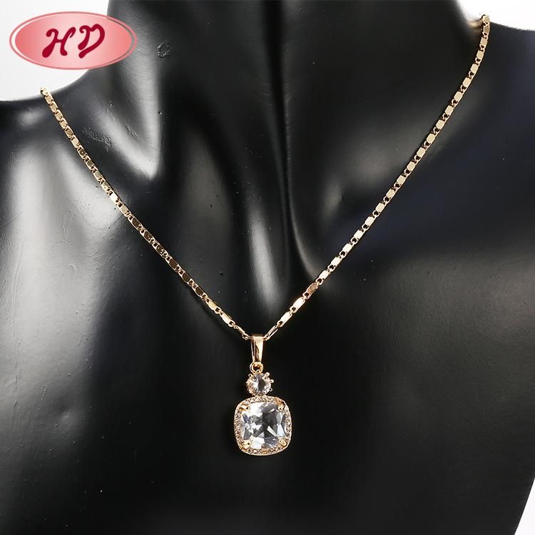 Beautiful Zircon Bridal Necklace Wedding Gold Ladies Jewelry Sets
