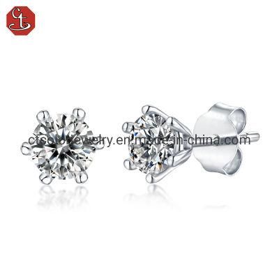 NEW Arrival Fashion Ear Stud MOISSANITE Diamond 1 carat Earrings for Women