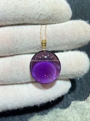 Round Amethyst Pendant China Donghai Crystal