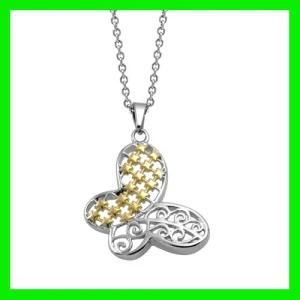 2012 Butterfly Mesh Stainless Steel Pendant Jewelry